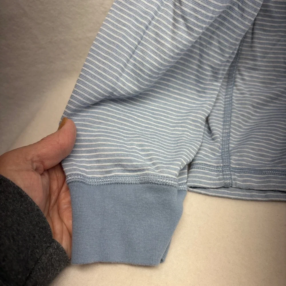 J Crew Mens Long Sleeve Striped Crewneck Pullover Shirt‎ Size L